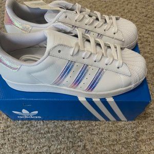 Adidas Superstar J Womens Size 6 Irridescent, RARE